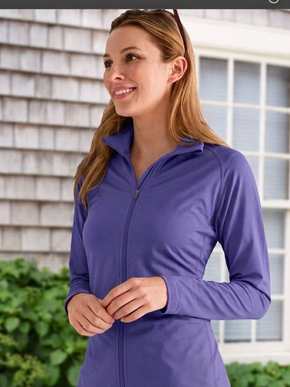 NWT Kate Lord Lancaster Full Zip Jacket M Iris Purple Golf Track Top